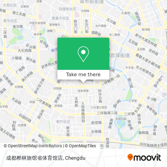 成都桦林旅馆省体育馆店 map