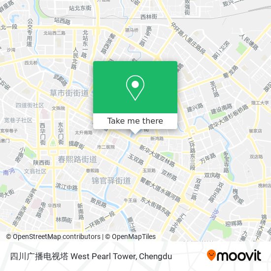 四川广播电视塔 West Pearl Tower map