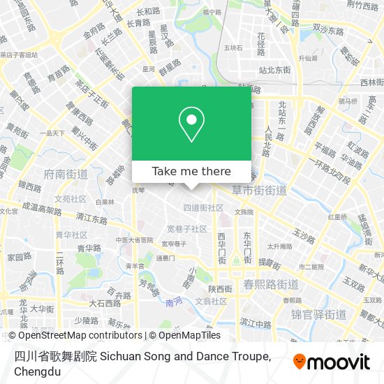 四川省歌舞剧院 Sichuan Song and Dance Troupe map