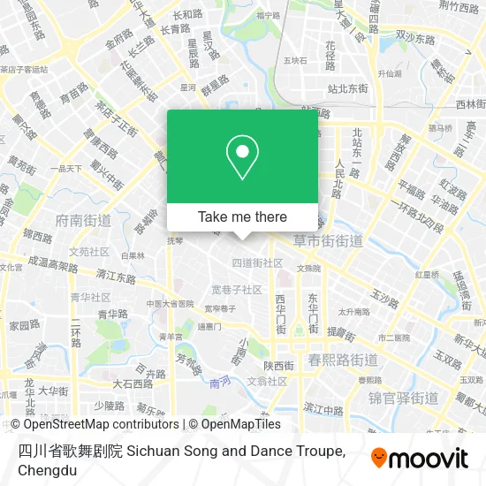 四川省歌舞剧院 Sichuan Song and Dance Troupe map