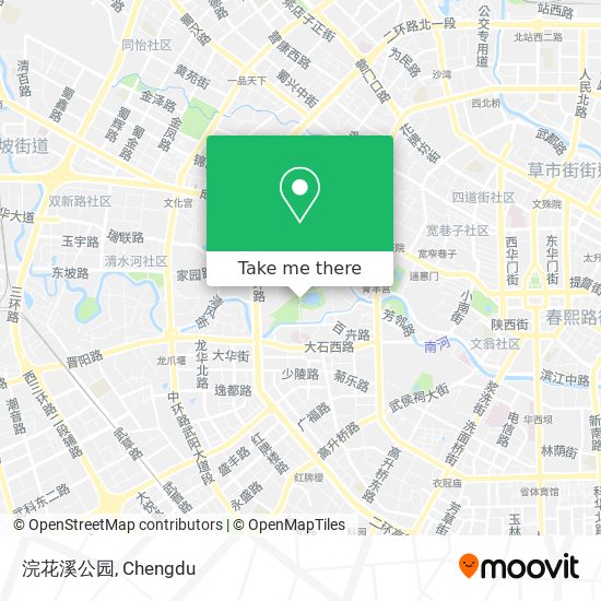 浣花溪公园 map