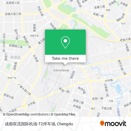 成都双流国际机场-T2停车场 map
