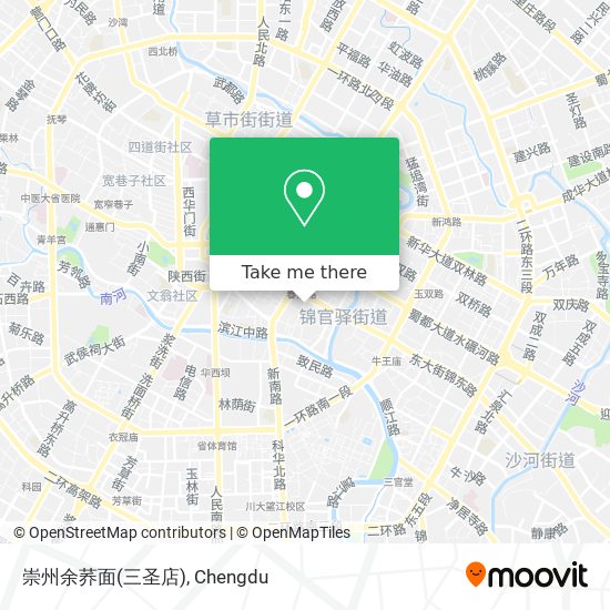 崇州余荞面(三圣店) map