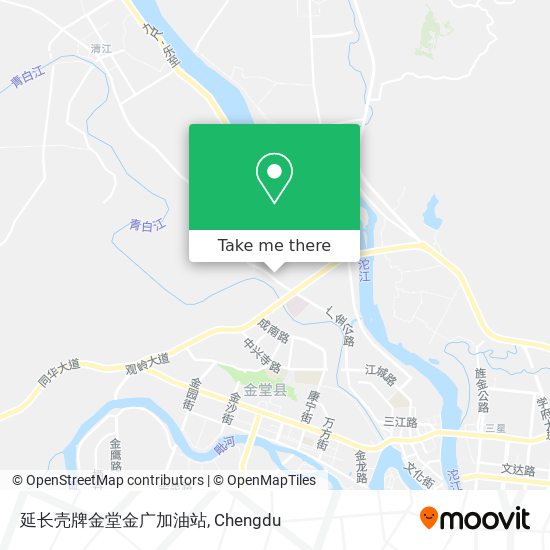 延长壳牌金堂金广加油站 map
