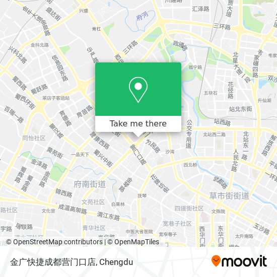 金广快捷成都营门口店 map