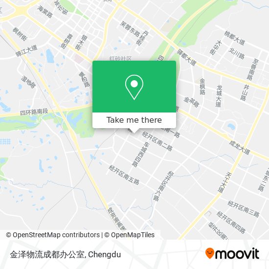 金泽物流成都办公室 map