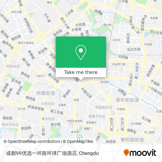 成都99优选一环路环球广场酒店 map