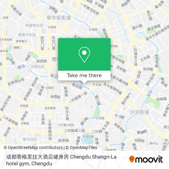 成都香格里拉大酒店健身房 Chengdu Shangri-La hotel gym map