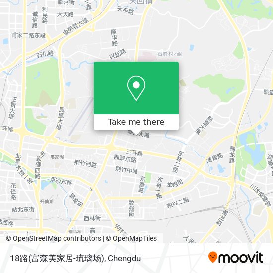 18路(富森美家居-琉璃场) map