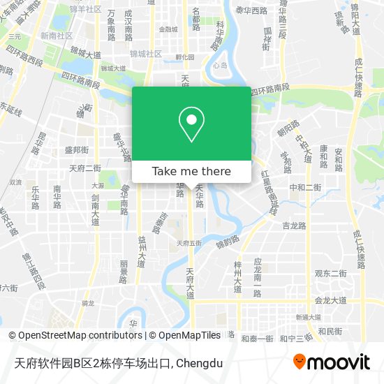 天府软件园B区2栋停车场出口 map