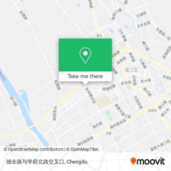 德全路与学府北路交叉口 map