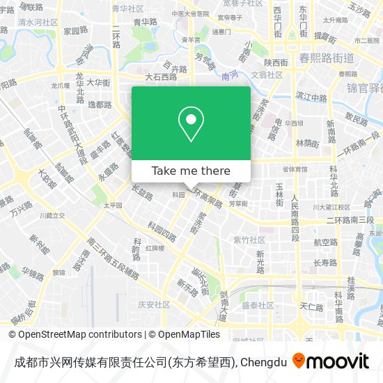 成都市兴网传媒有限责任公司(东方希望西) map