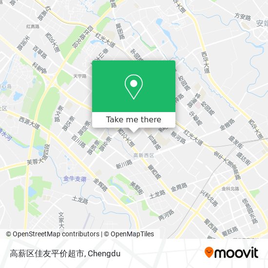 高薪区佳友平价超市 map