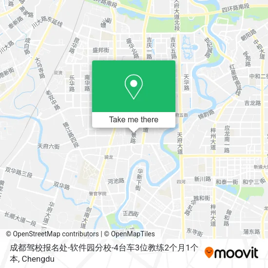 成都驾校报名处-软件园分校-4台车3位教练2个月1个本 map