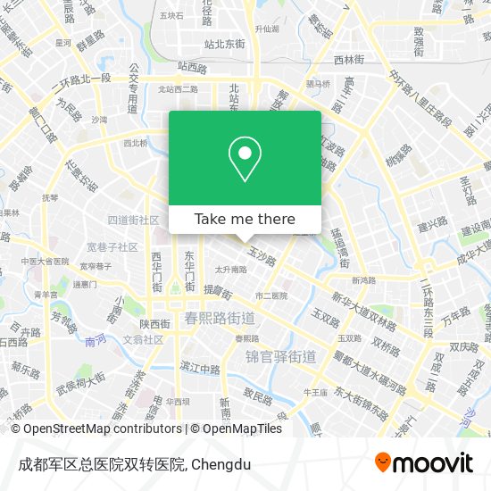 成都军区总医院双转医院 map