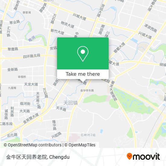 金牛区天回养老院 map