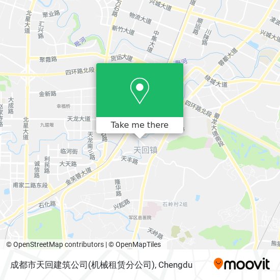 成都市天回建筑公司(机械租赁分公司) map