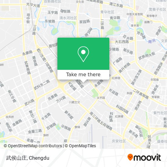 武侯山庄 map