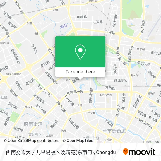 西南交通大学九里堤校区晚晴苑(东南门) map