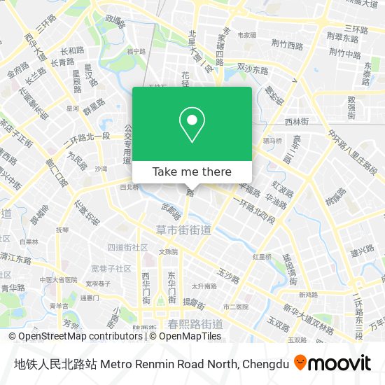地铁人民北路站 Metro Renmin Road North map
