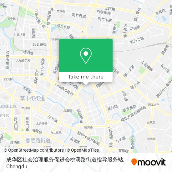 成华区社会治理服务促进会桃溪路街道指导服务站 map