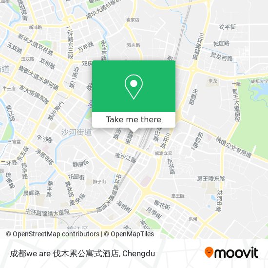 成都we are 伐木累公寓式酒店 map