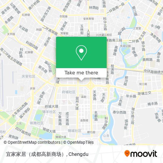 宜家家居（成都高新商场） map