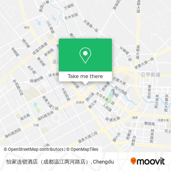 怡家连锁酒店（成都温江两河路店） map