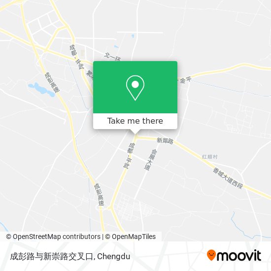 成彭路与新崇路交叉口 map