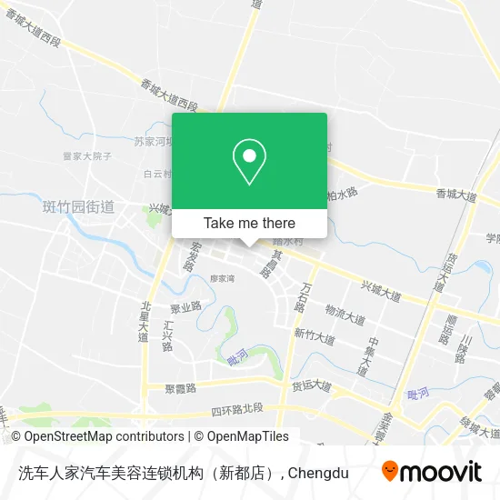 洗车人家汽车美容连锁机构（新都店） map