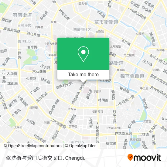 浆洗街与黉门后街交叉口 map