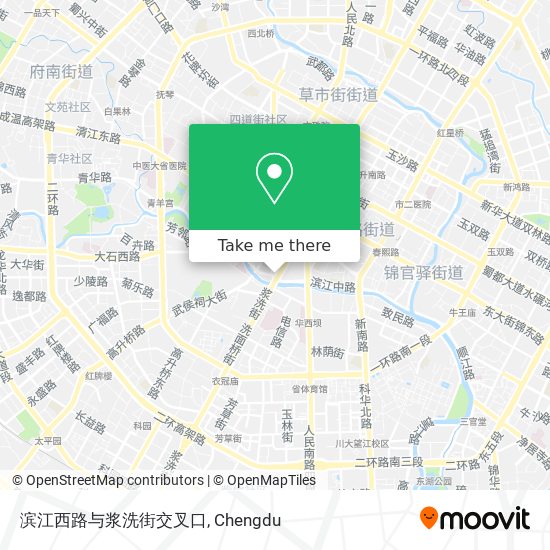 滨江西路与浆洗街交叉口 map