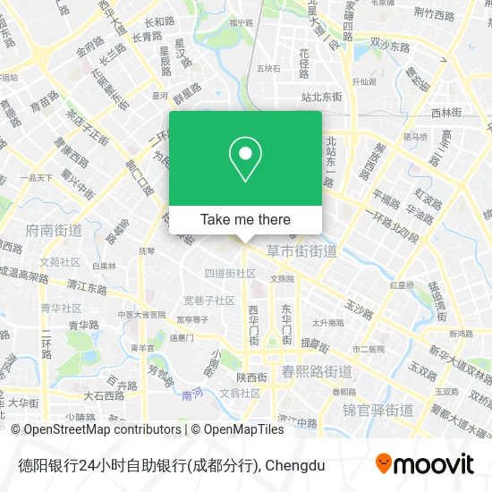 德阳银行24小时自助银行(成都分行) map