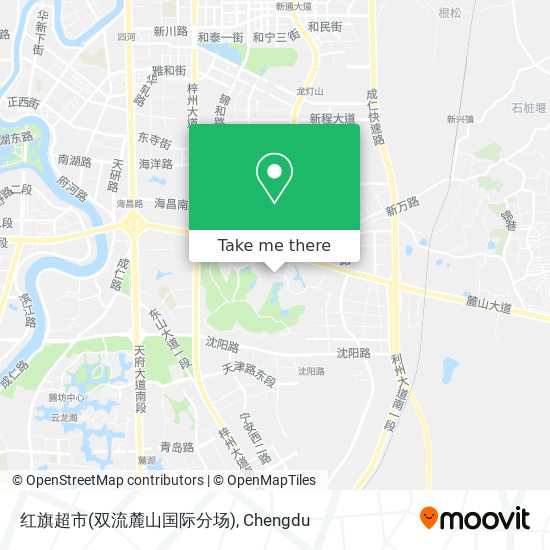 红旗超市(双流麓山国际分场) map