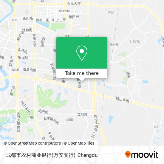 成都市农村商业银行(万安支行) map