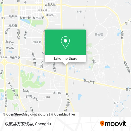 双流县万安镇委 map