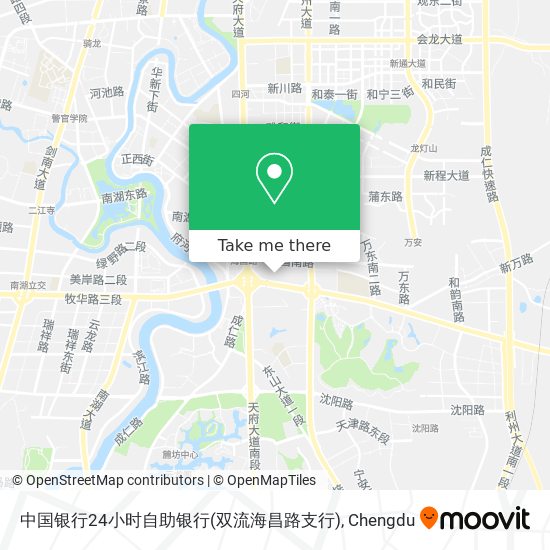 中国银行24小时自助银行(双流海昌路支行) map