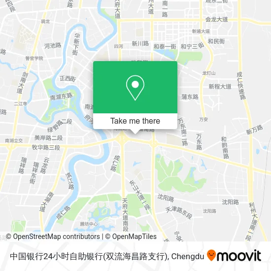 中国银行24小时自助银行(双流海昌路支行) map