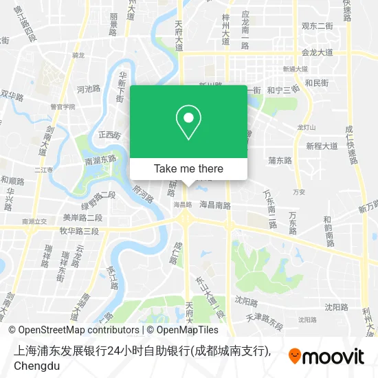上海浦东发展银行24小时自助银行(成都城南支行) map