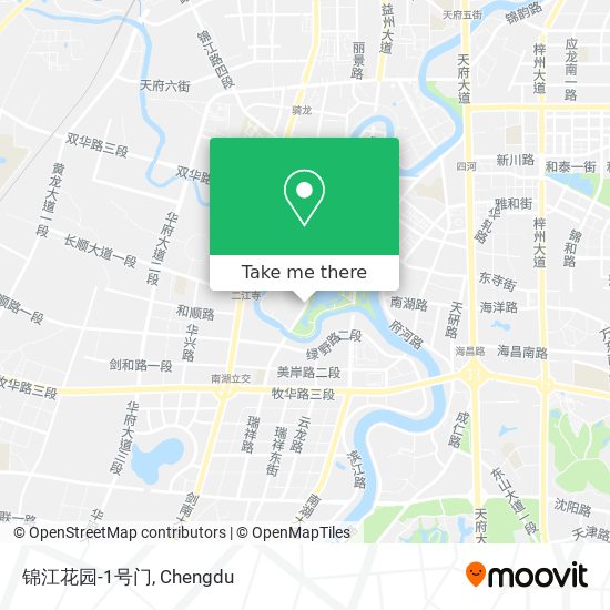锦江花园-1号门 map