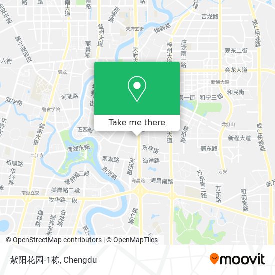 紫阳花园-1栋 map
