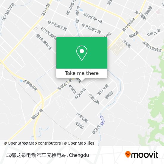 成都龙泉电动汽车充换电站 map