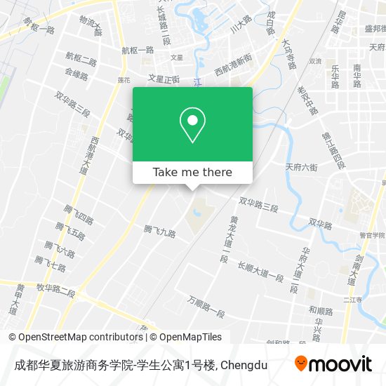成都华夏旅游商务学院-学生公寓1号楼 map