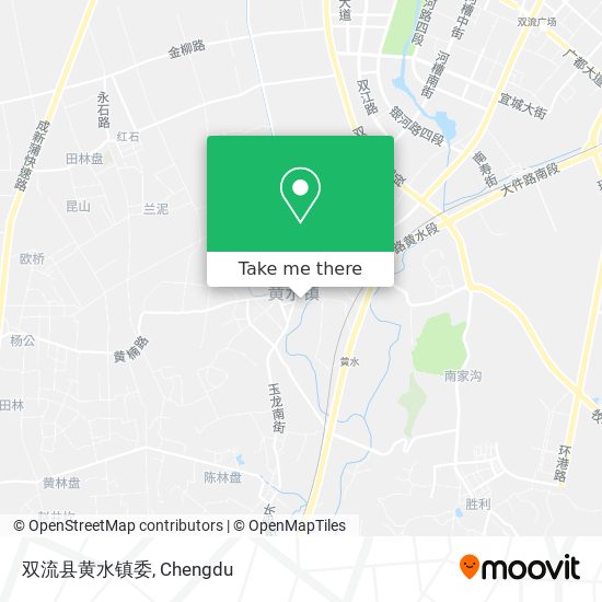 双流县黄水镇委 map