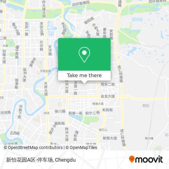 新怡花园A区-停车场 map