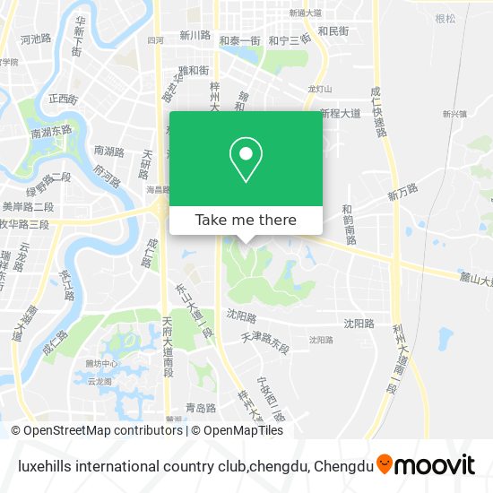 luxehills international country club,chengdu map