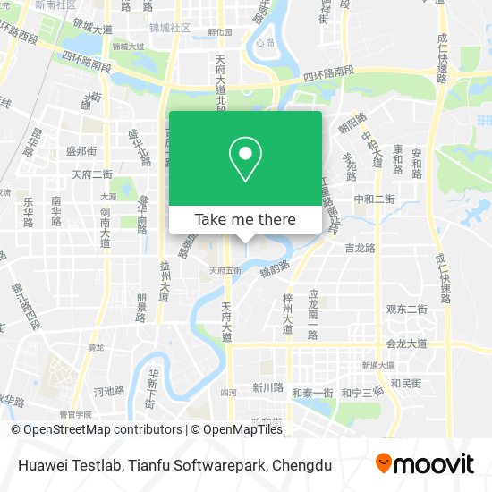 Huawei Testlab, Tianfu Softwarepark map