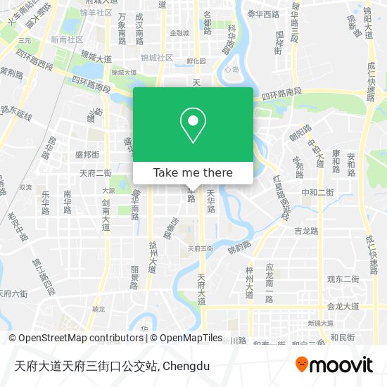 天府大道天府三街口公交站 map
