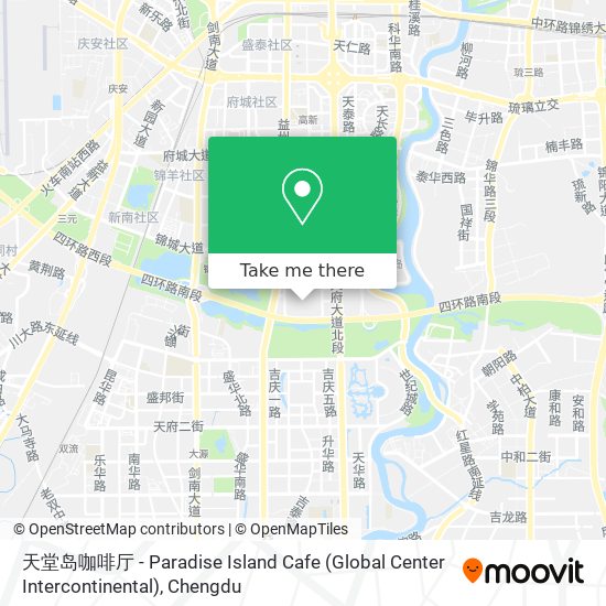 天堂岛咖啡厅 - Paradise Island Cafe (Global Center Intercontinental) map
