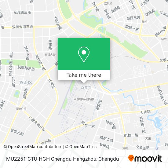 MU2251 CTU-HGH Chengdu-Hangzhou map